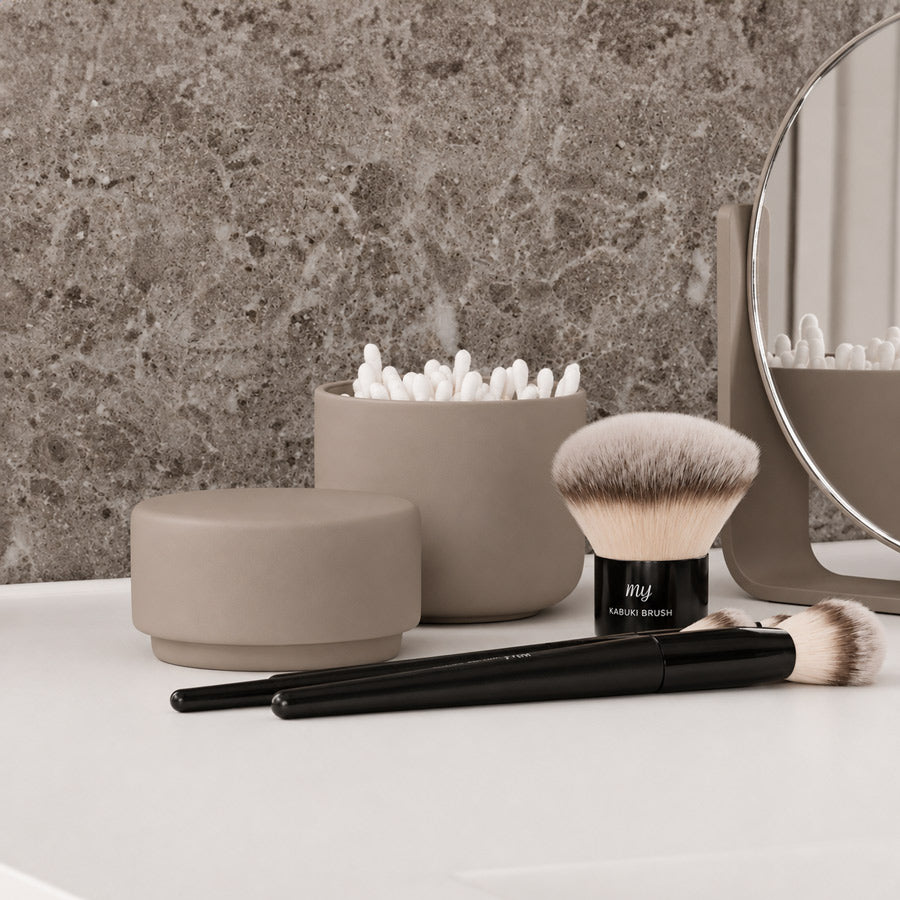 Ume Jar with Lid - Taupe