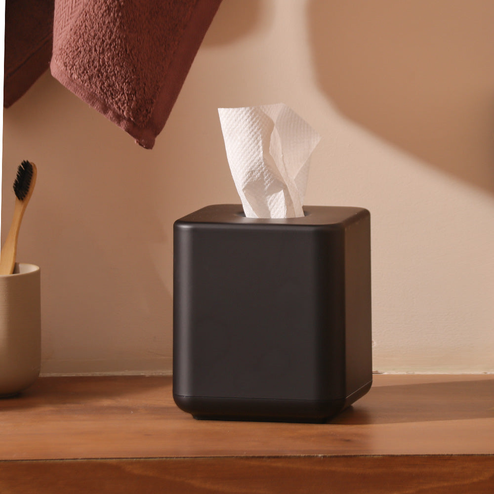 Ume Square Tissue Box Holder - Black