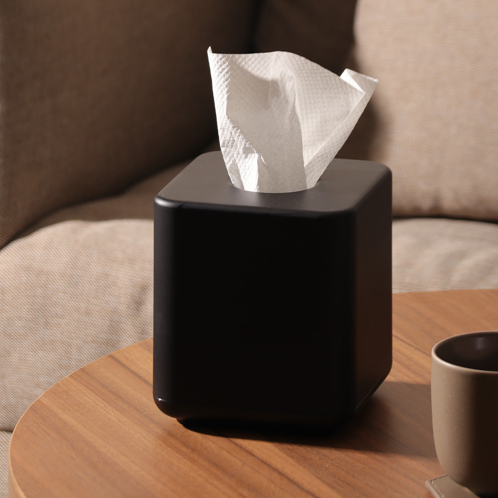 Ume Square Tissue Box Holder - Black