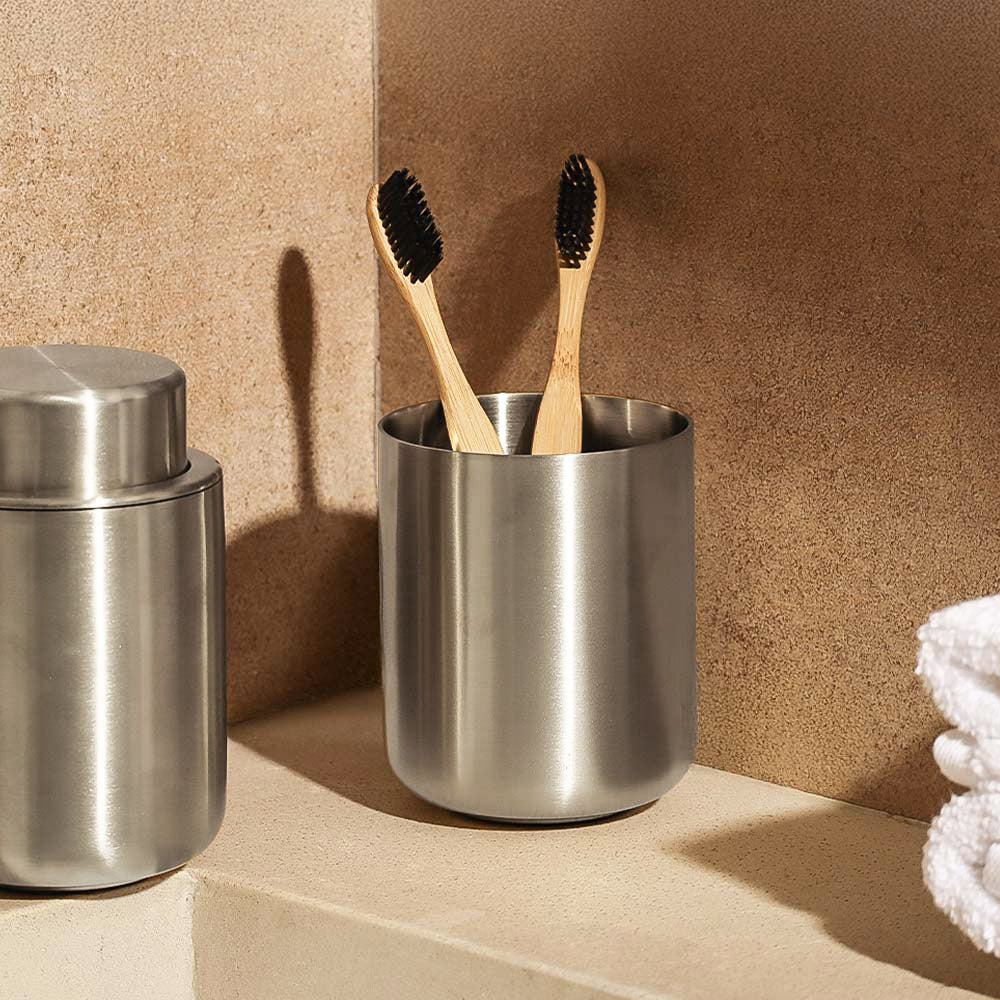 Ume Stainless Steel Toothbrush Tumbler - Matte Steel