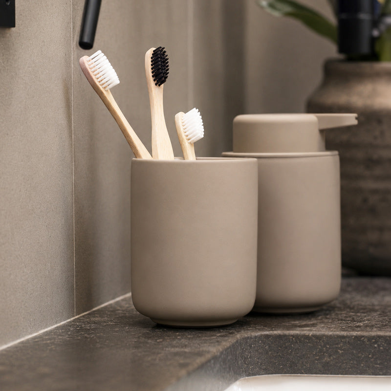 Ume Toothbrush Tumbler - Taupe