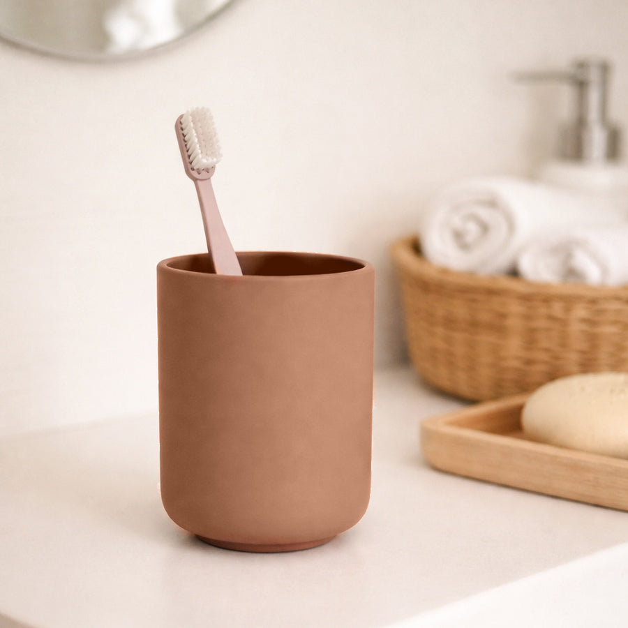 Ume Toothbrush Tumbler - Terracotta