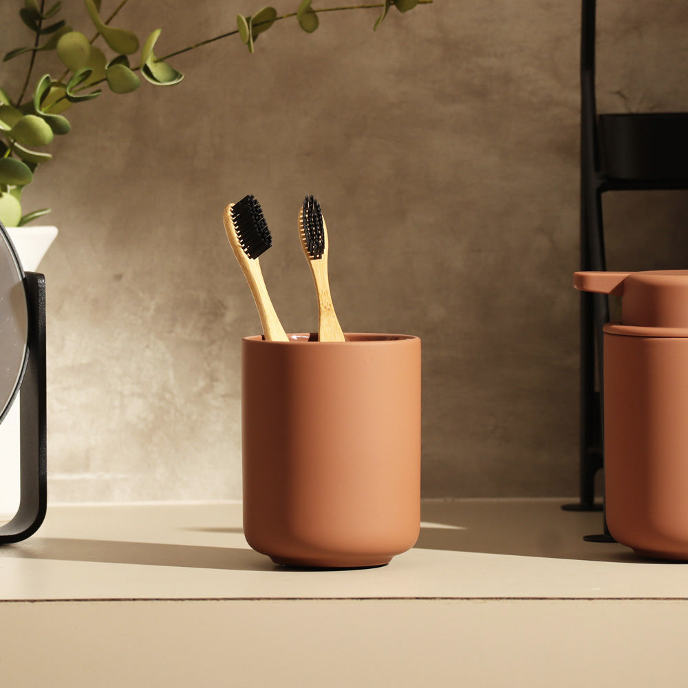 Ume Toothbrush Tumbler - Terracotta