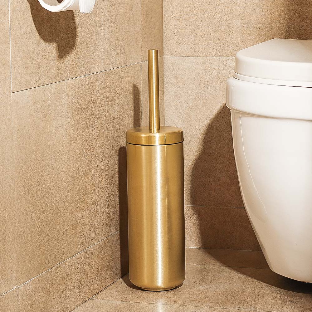 Ume Stainless Steel Toilet Brush - Matte Brass