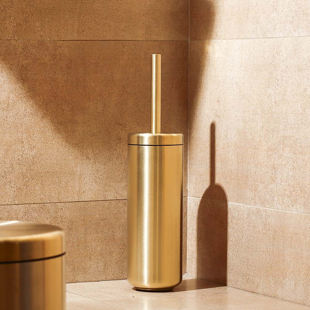 Ume Stainless Steel Toilet Brush - Matte Brass