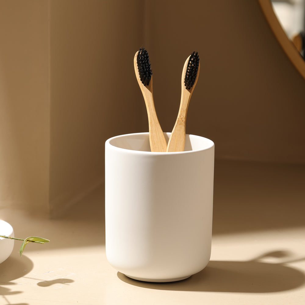 Ume Toothbrush Tumbler - White