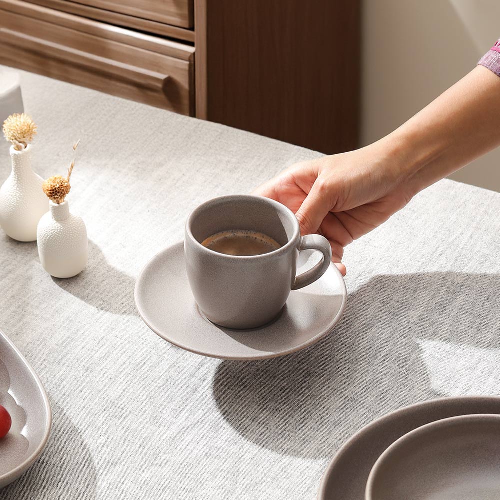 Urban Cup and Saucer Set - Grey
