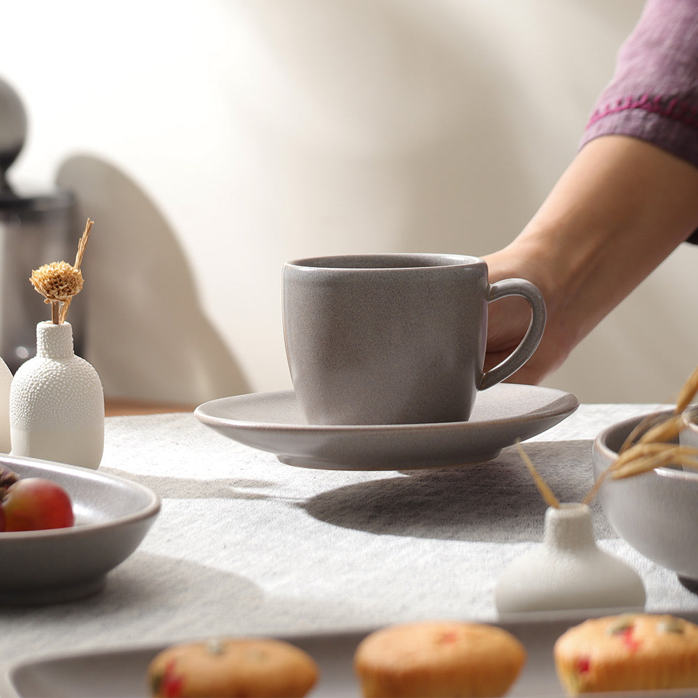 Urban Cup and Saucer Set - Grey