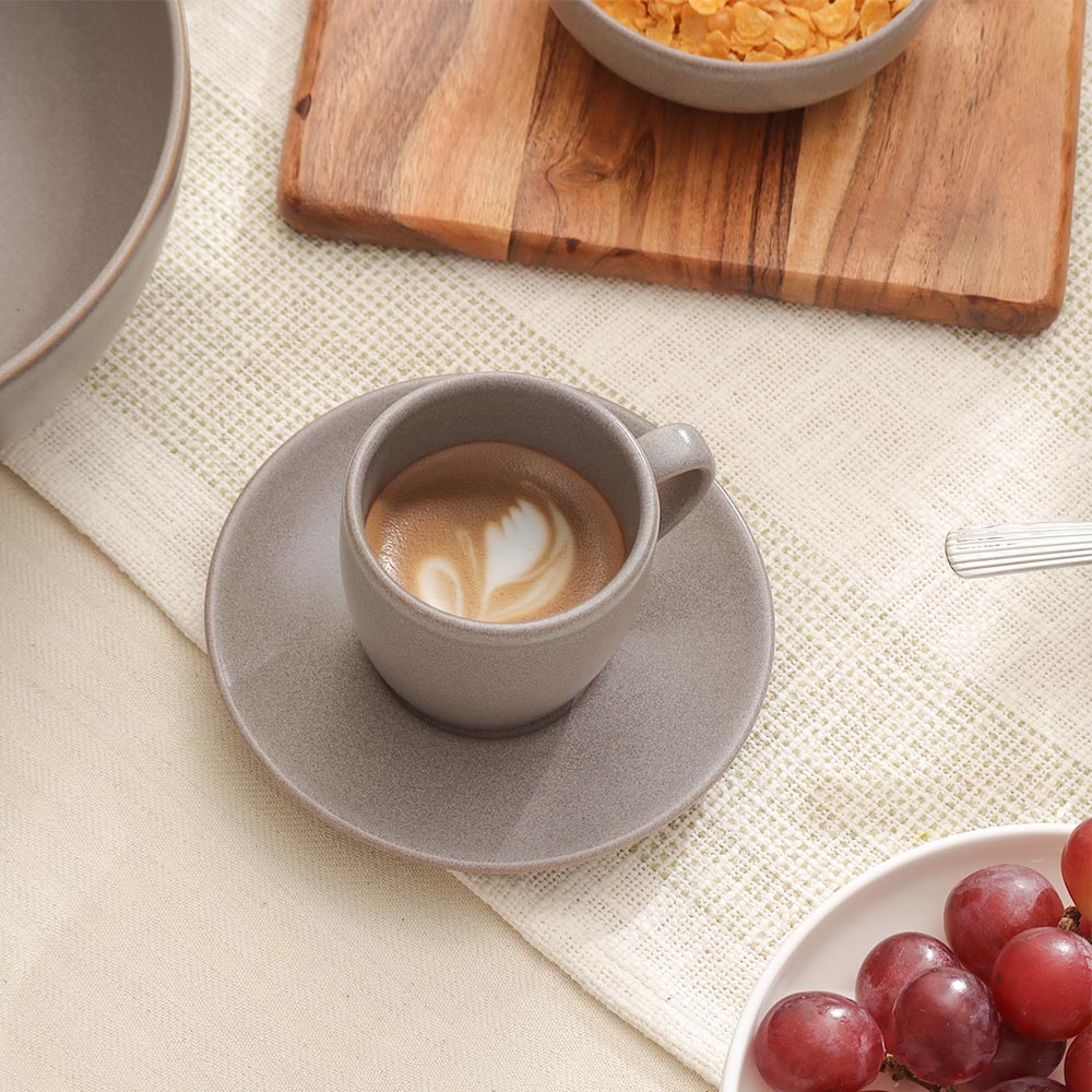 Urban Cup and Saucer Set - Grey