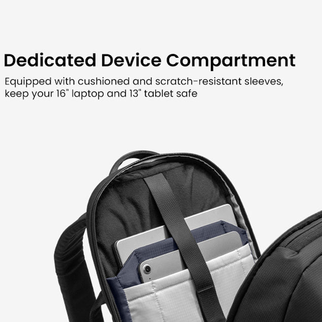 UrbanEx T77 Laptop Backpack 26L - Black