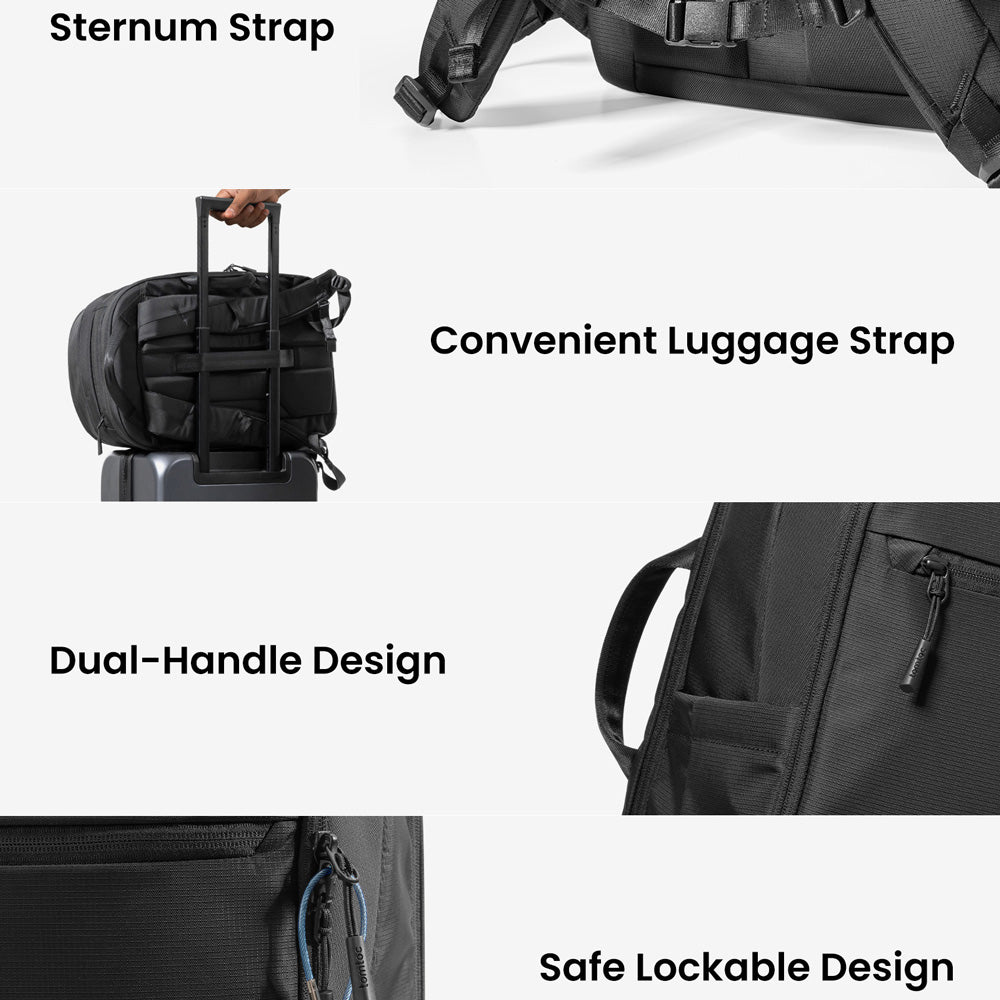 UrbanEx T77 Laptop Backpack 26L - Black