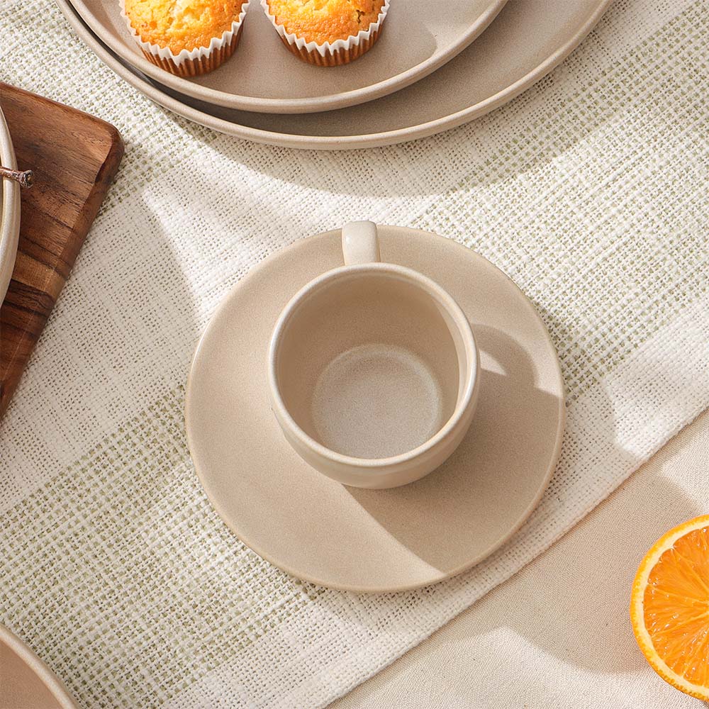 Urban Cup and Saucer Set - Taupe
