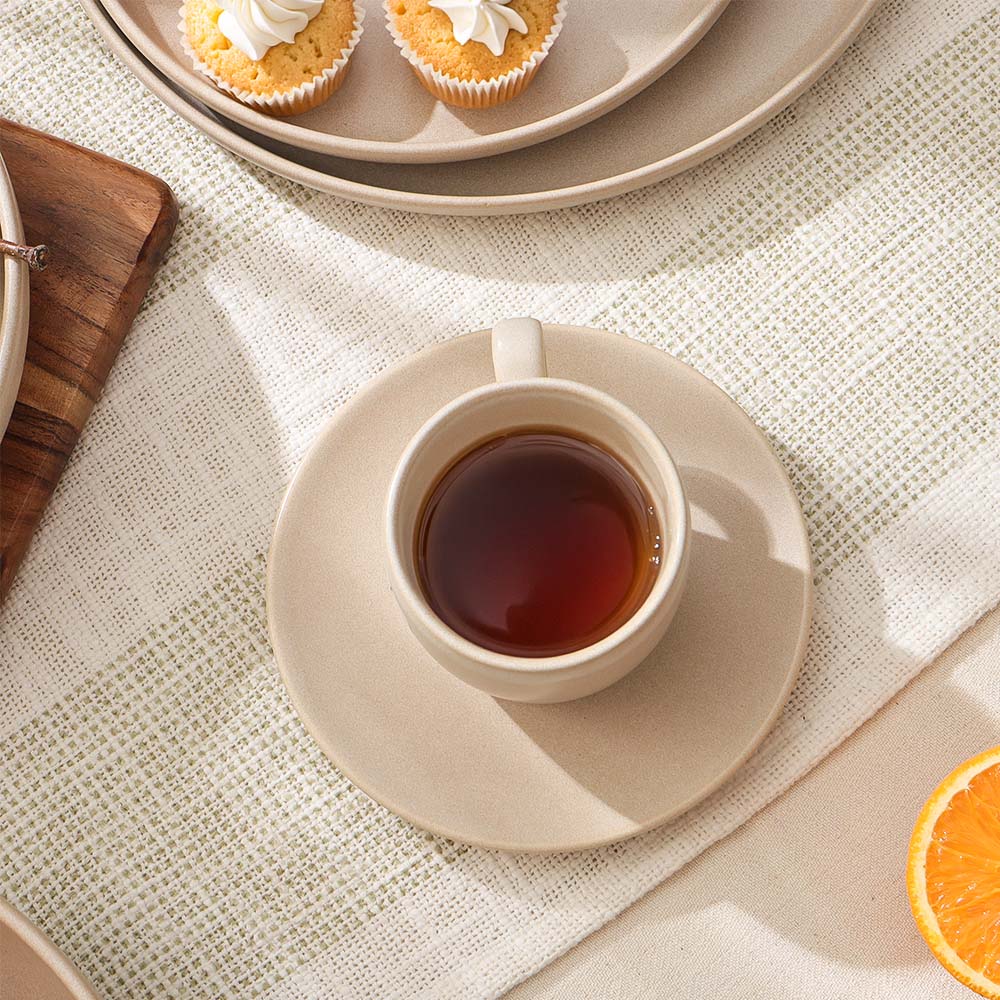 Urban Cup and Saucer Set - Taupe