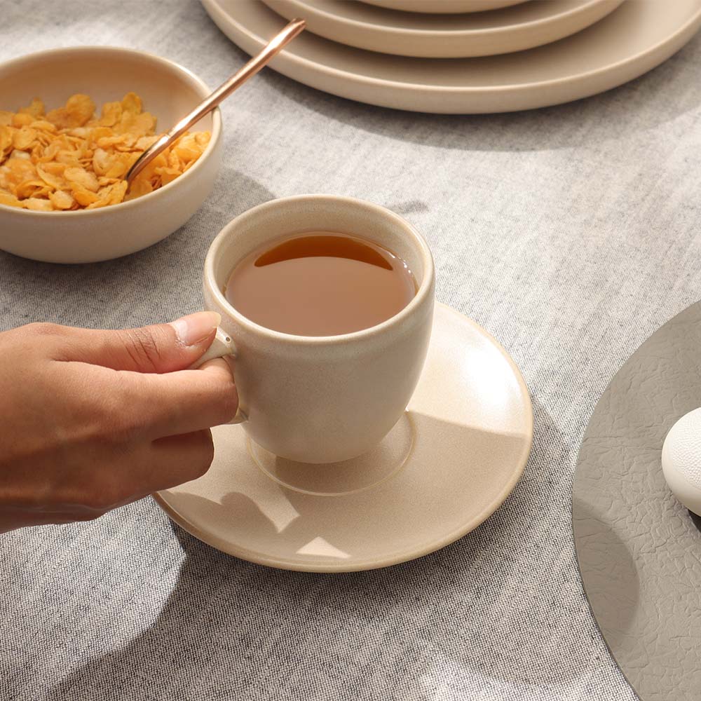 Urban Cup and Saucer Set - Taupe