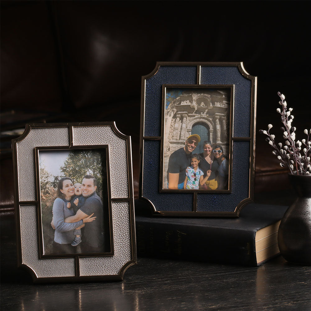 Valance Photo Frame Medium - Blue Gold