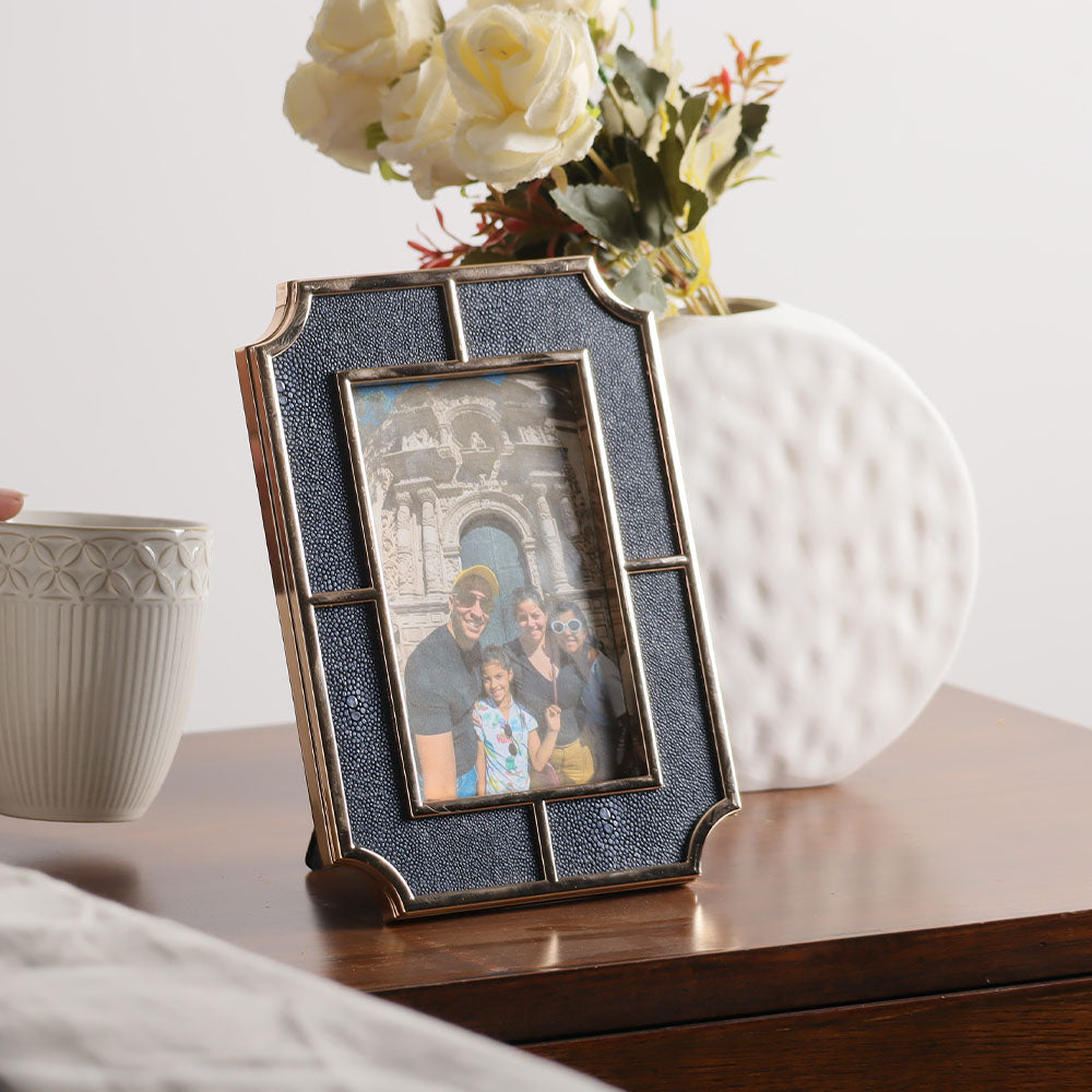 Valance Photo Frame Medium - Blue Gold