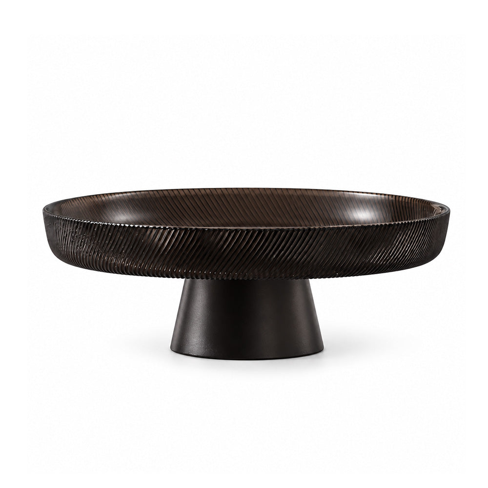Varka Elevated Glass Plate - Forest Wine