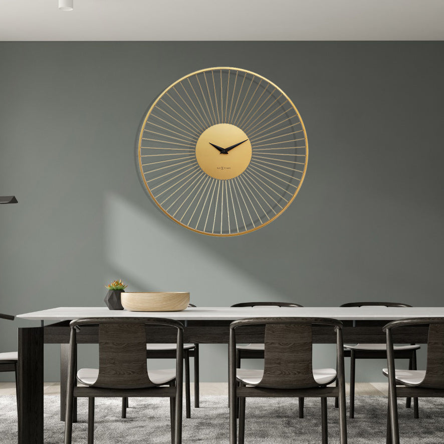 Vasco Round Wall Clock 80cm - Gold