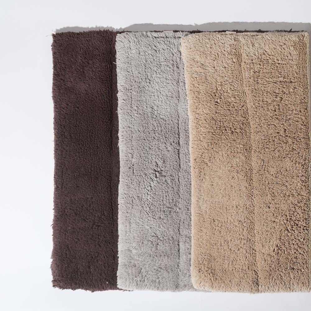 Vena Chalk Striped Tufted Bathmat - Beige