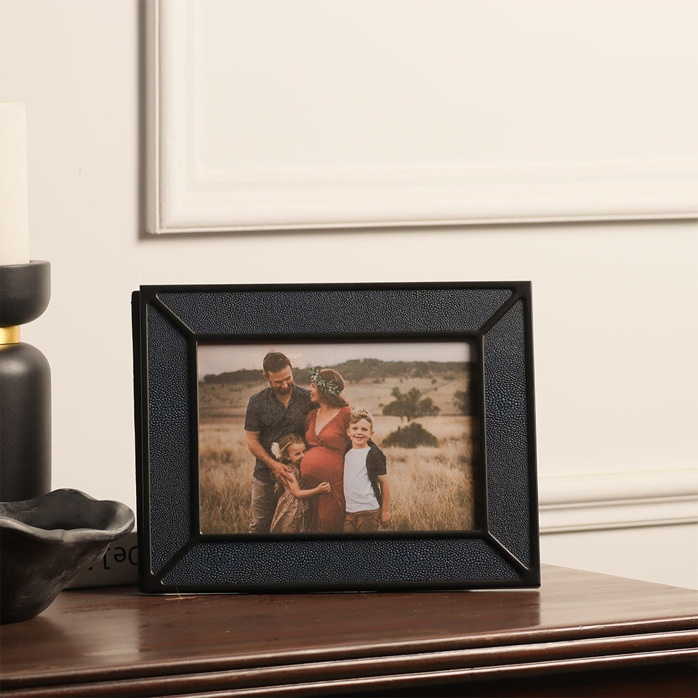 Vera Photo Frame Large - Blue Black