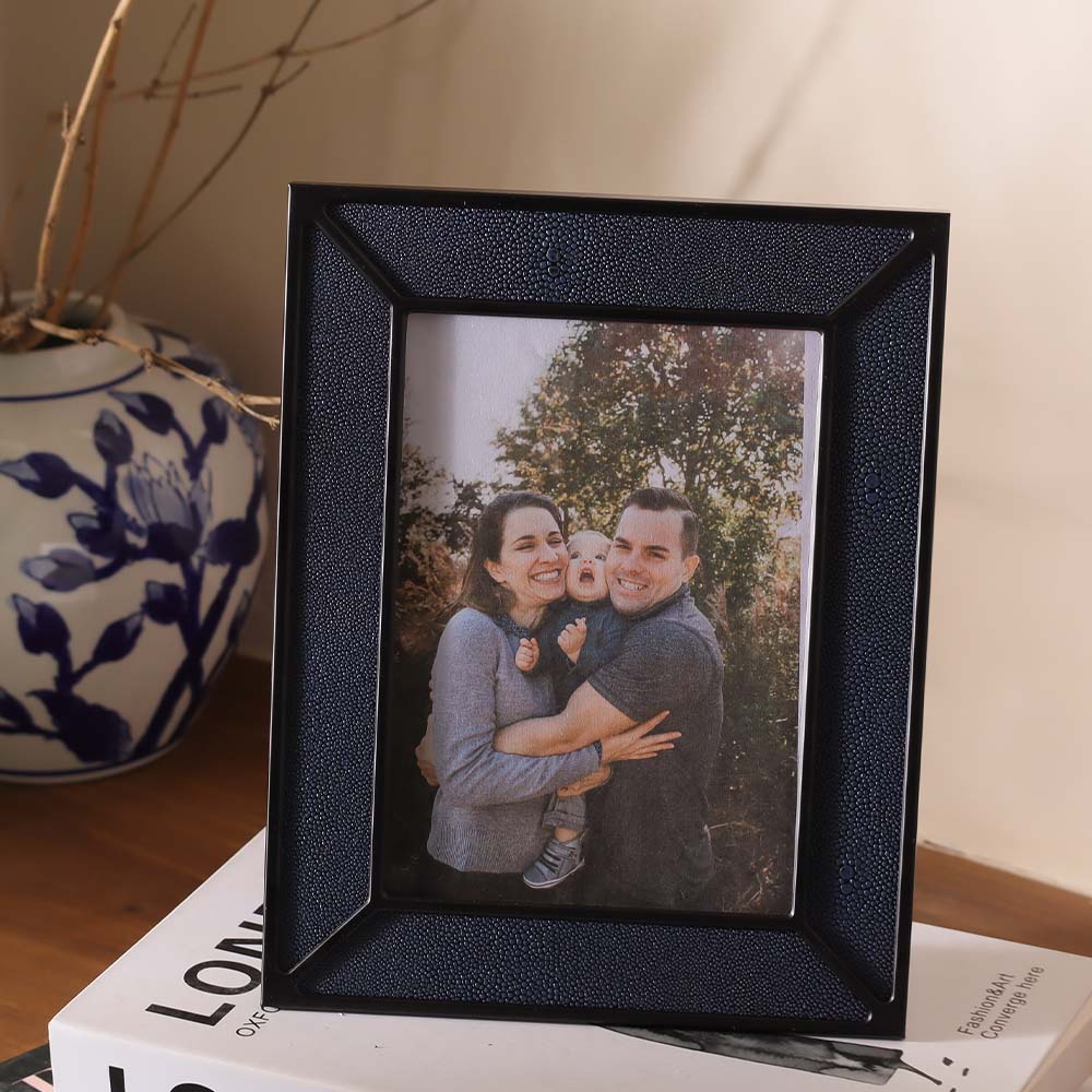 Vera Photo Frame Large - Blue Black