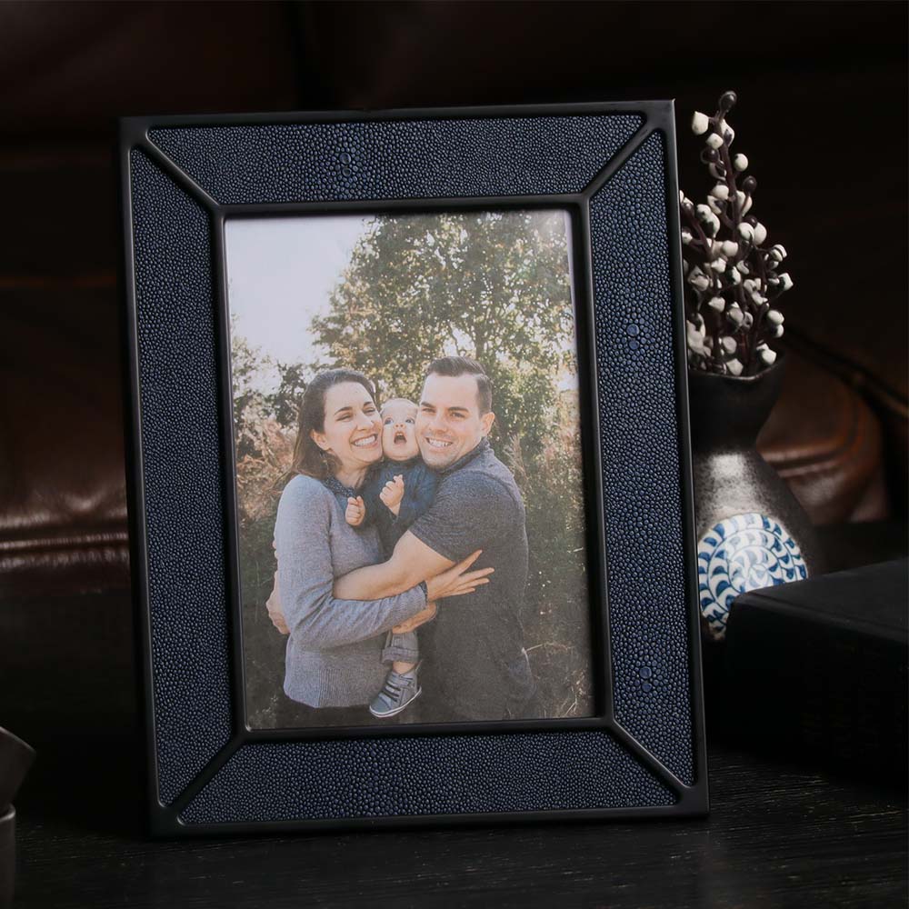 Vera Photo Frame Large - Blue Black