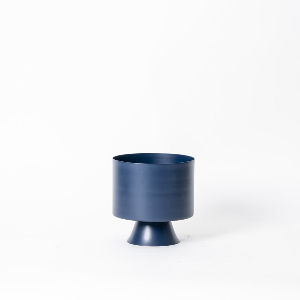 Vera Round Desk Planter - Ink Blue