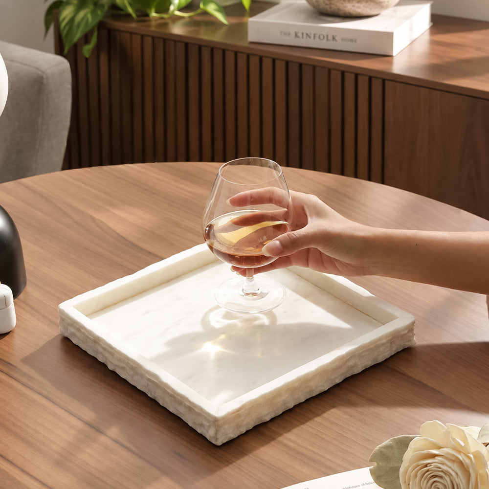Verona Marble Tray Medium - White