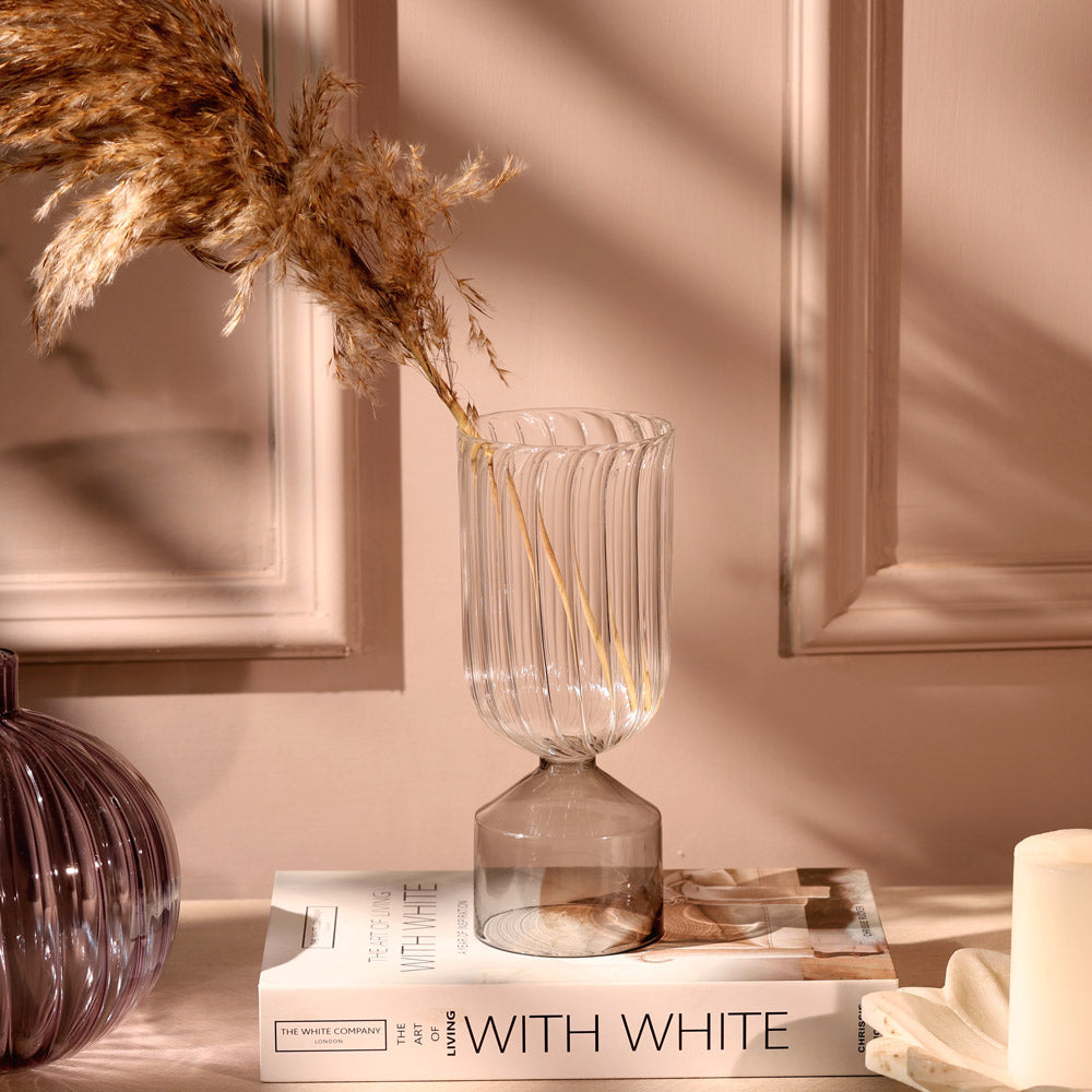 Lume Glass Vase Medium - Smoke