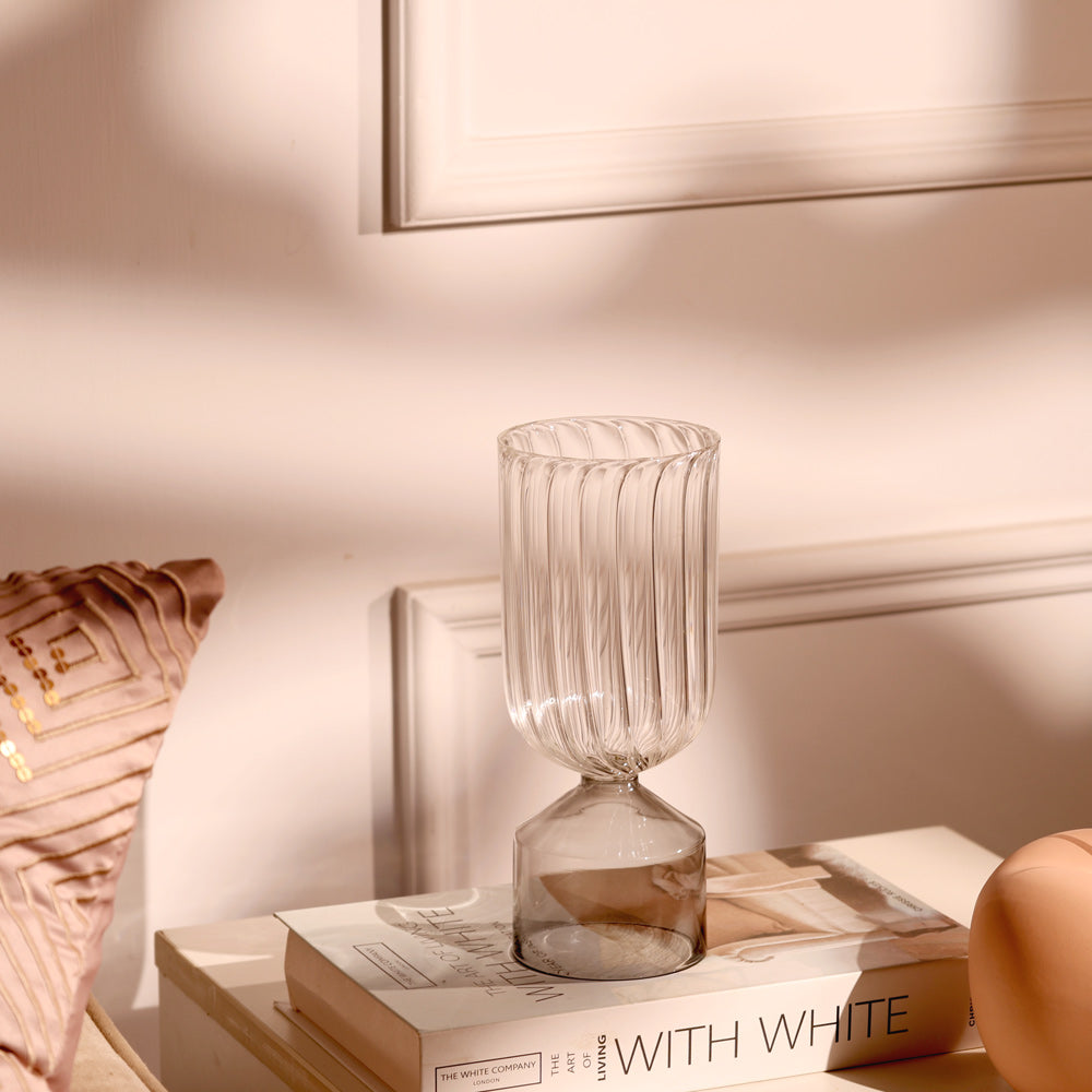 Lume Glass Vase Medium - Smoke