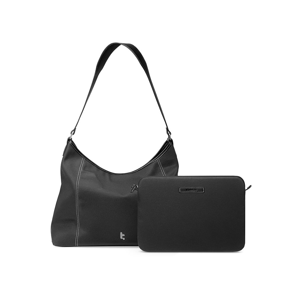 Versatile Laptop Tote with Removable Sleeve - Black 14 inch