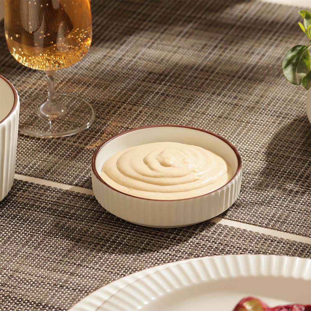 Vesper Dip Bowls, Set of 2 - Cream Brown