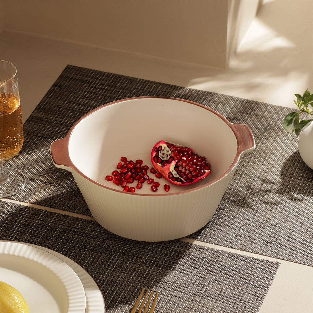 Vesper Large Bowl - Cream Brown