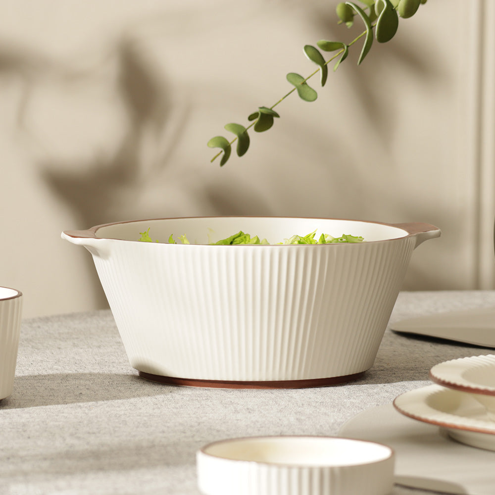 Vesper Large Bowl - Cream Brown