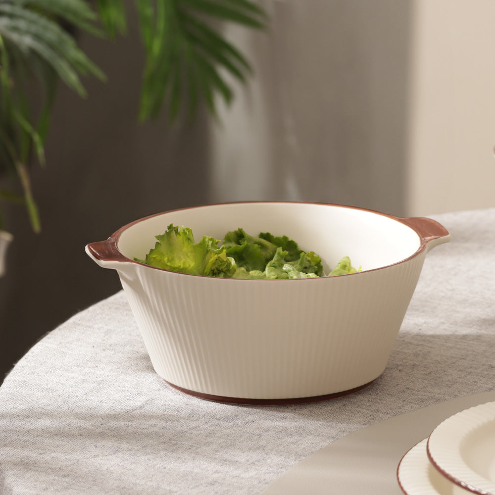 Vesper Large Bowl - Cream Brown