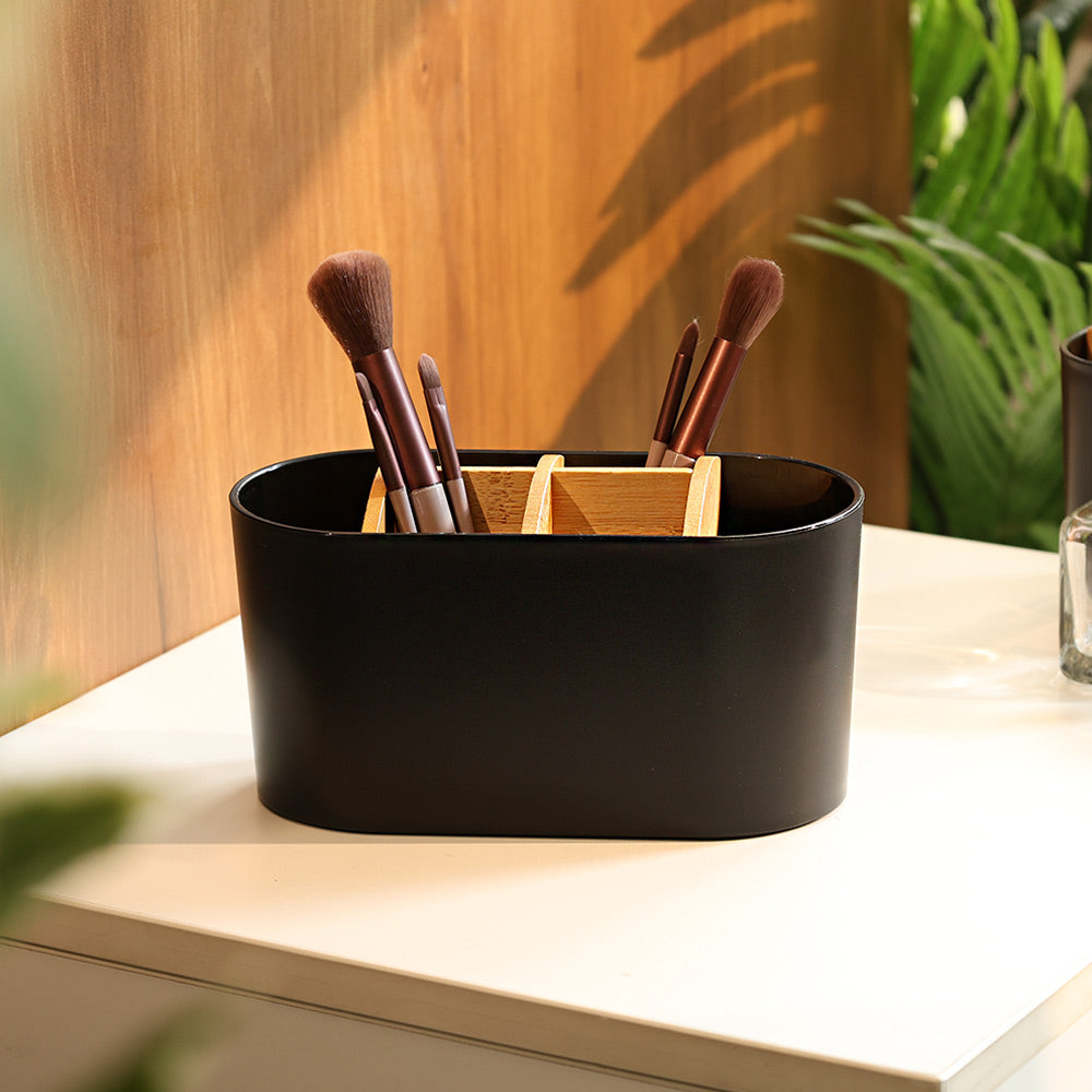 Veta Multi-compartment Organiser - Black Natural