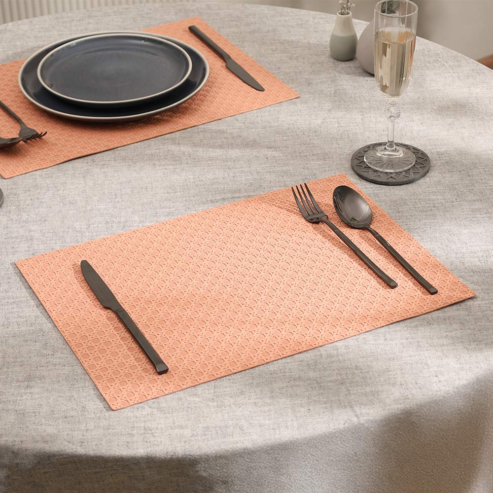 Viennese Reversible Mats, Set of 6 - Deep Pink