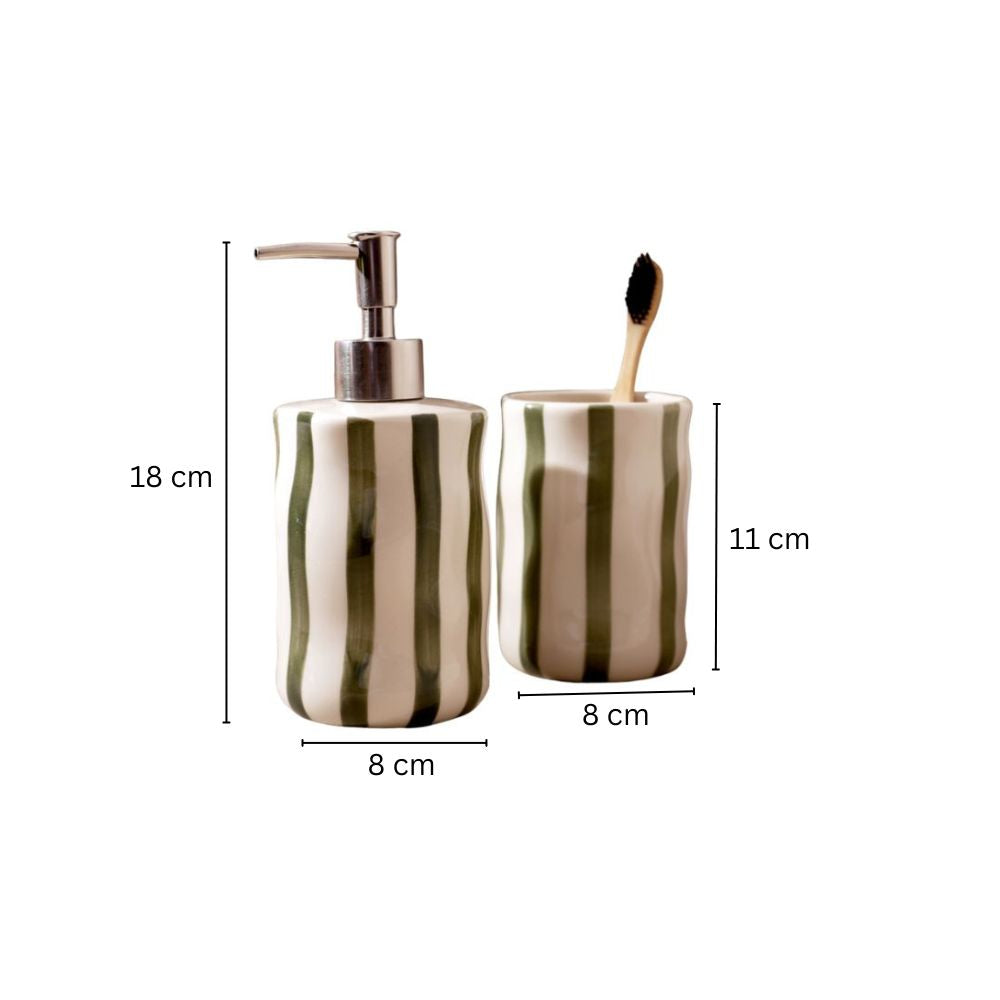 Vita 2-piece Bathroom Set - Olive Cream