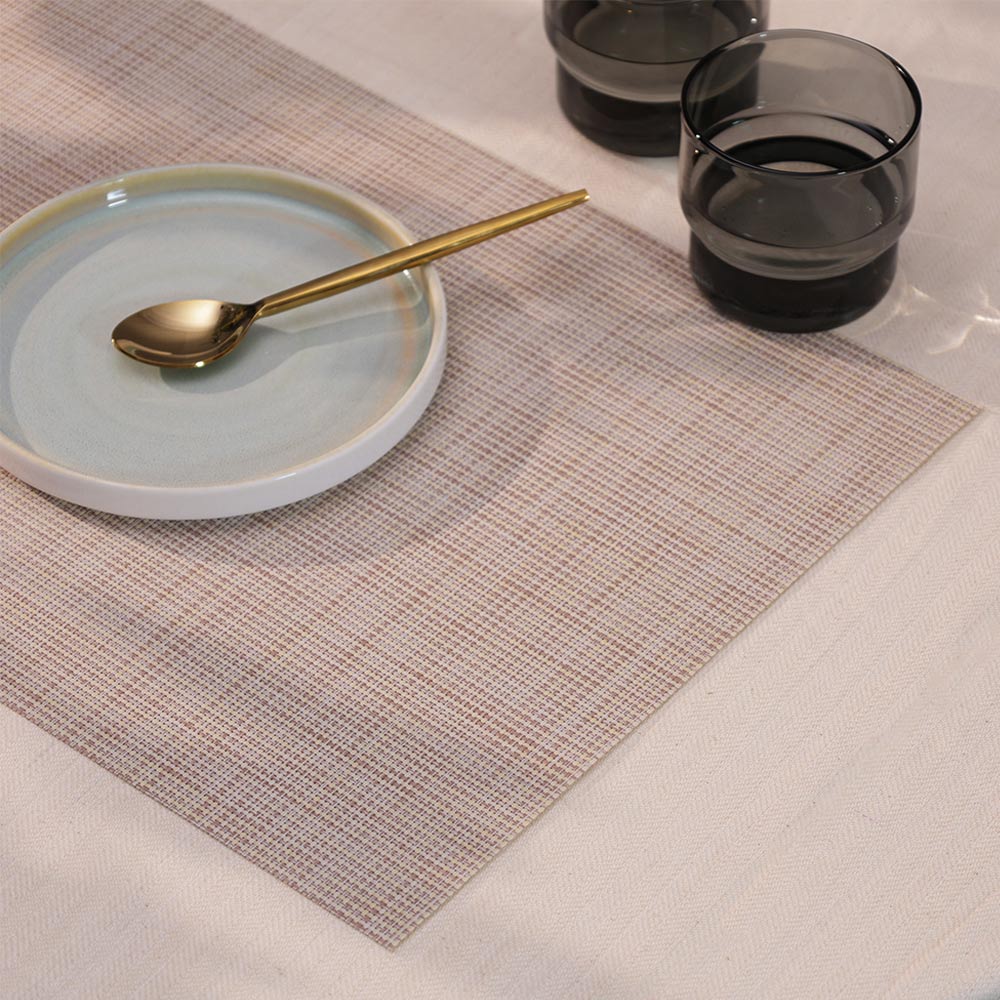 Trellis Mesh Rectangular Placemats, Set of 4 - Beige