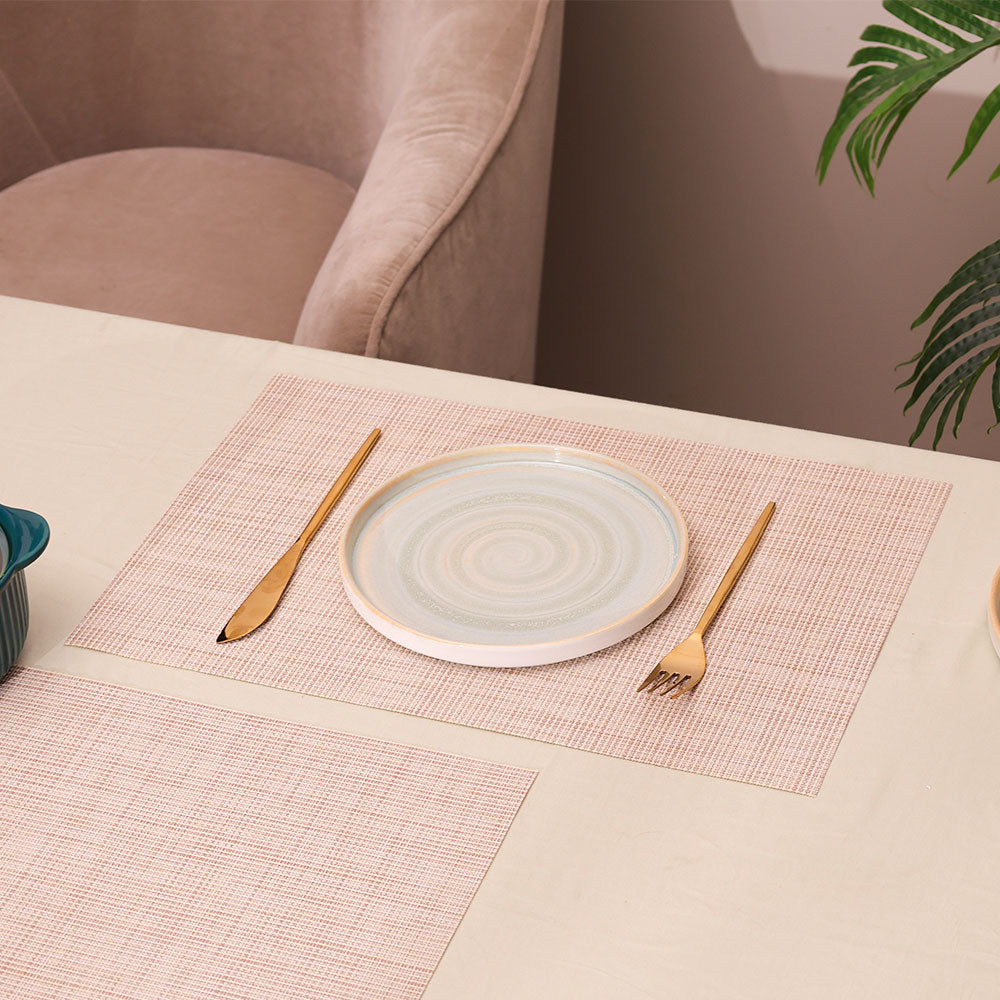 Trellis Mesh Rectangular Placemats, Set of 4 - Beige