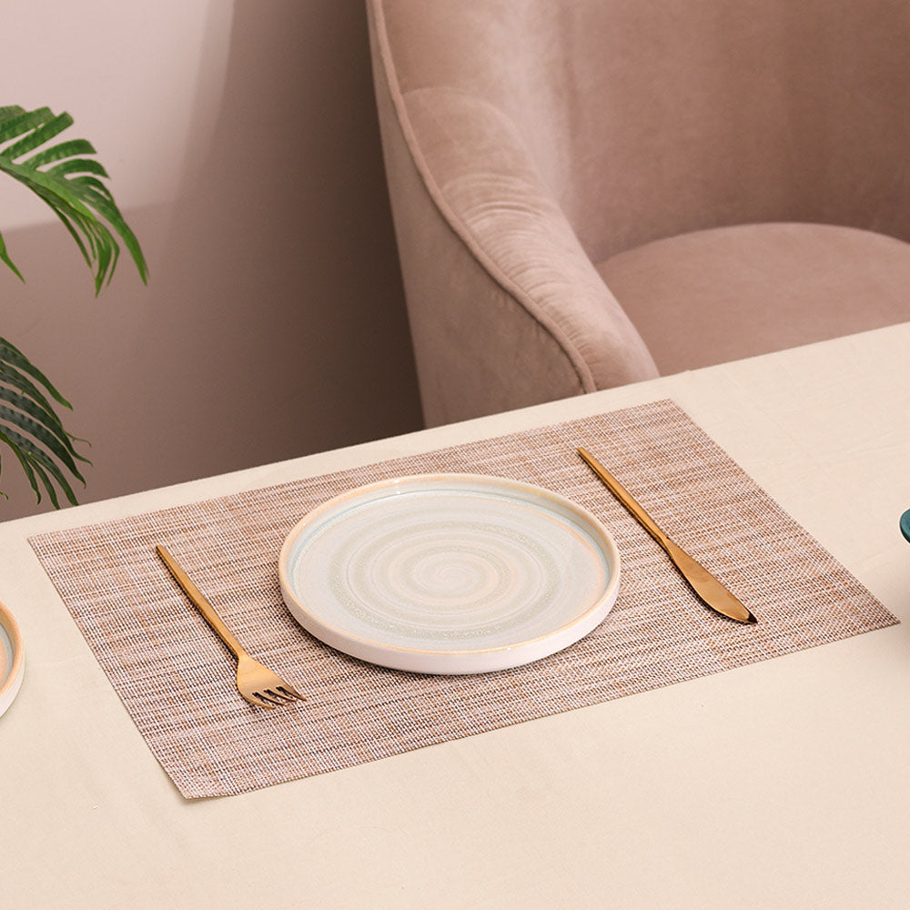 Trellis Mesh Rectangular Placemats, Set of 4 - Sand