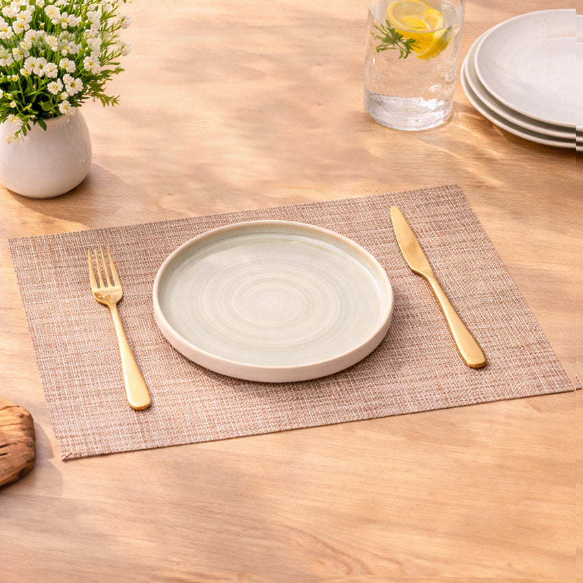 Trellis Mesh Rectangular Placemats, Set of 4 - Sand
