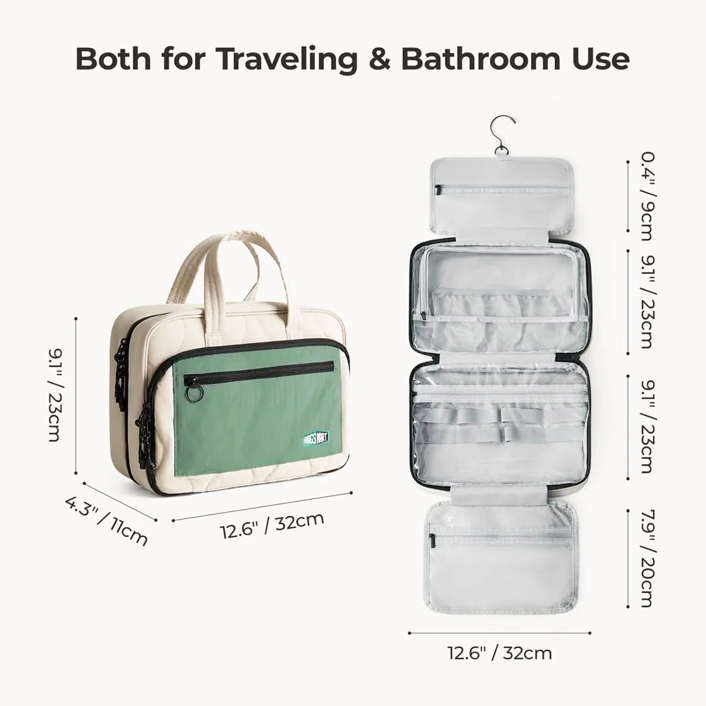 Walker Hanging Travel Toiletry Bag - Celadon