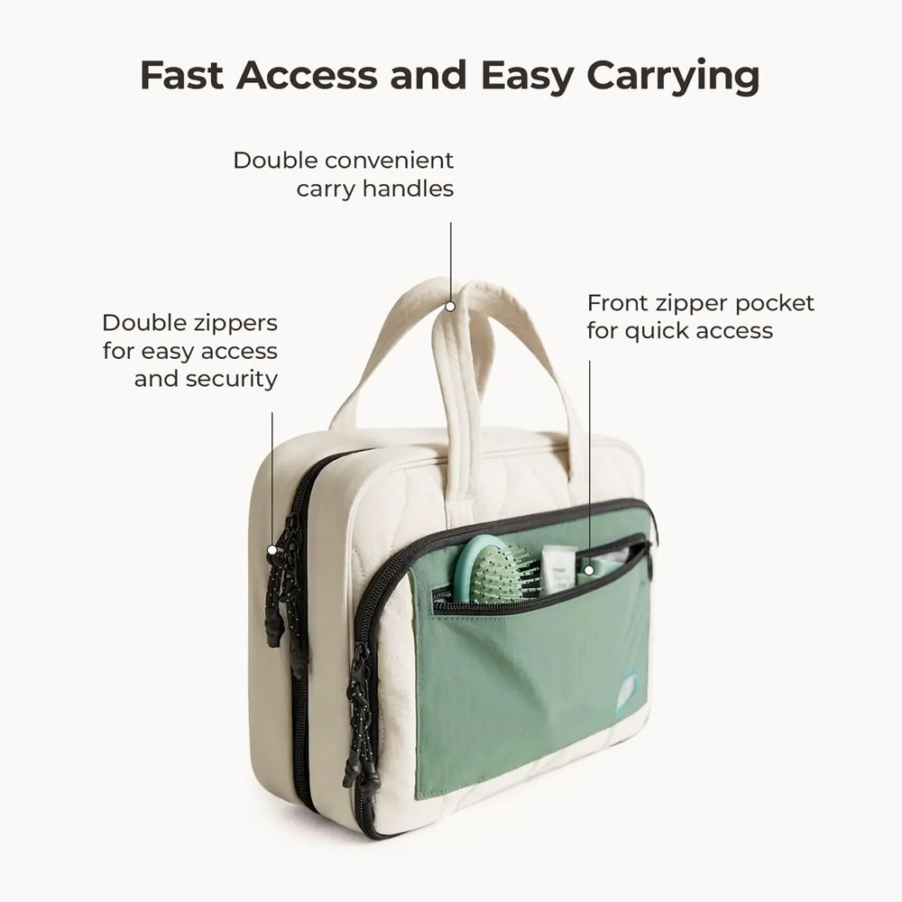 Walker Hanging Travel Toiletry Bag - Celadon
