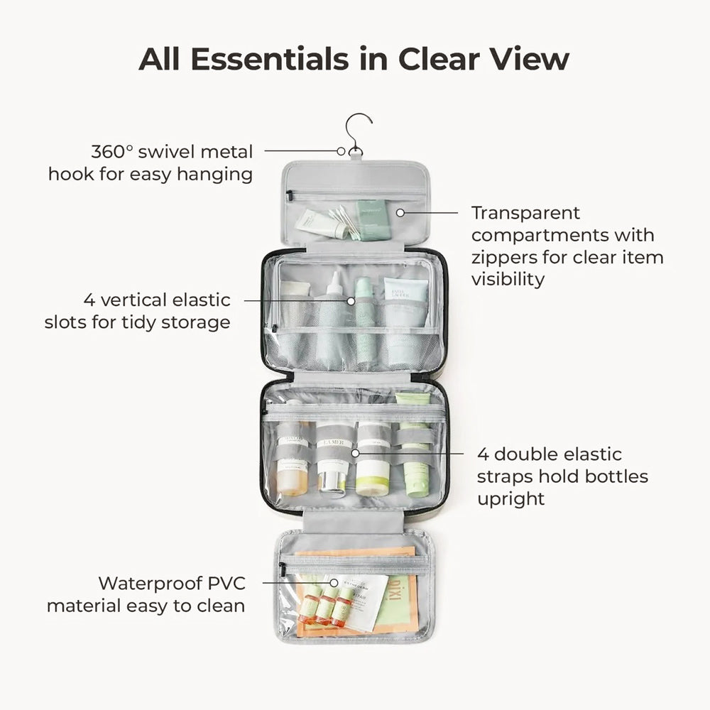 Walker Hanging Travel Toiletry Bag - Celadon