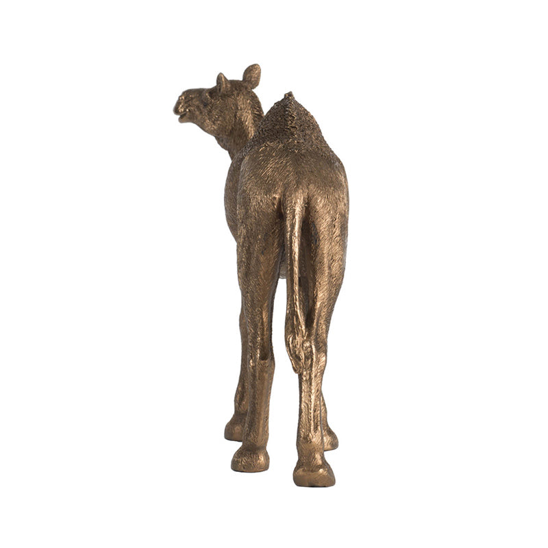 Walking Camel Sculpture Small - Dark Gold