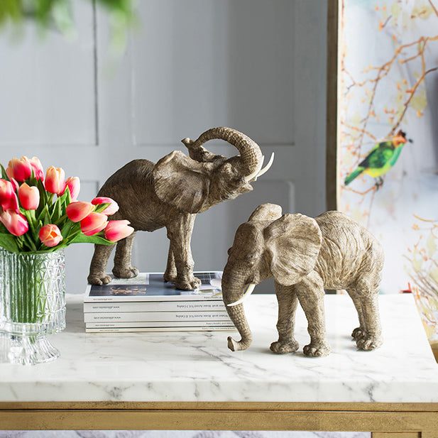 Walking Elephant Sculpture Large - Brown