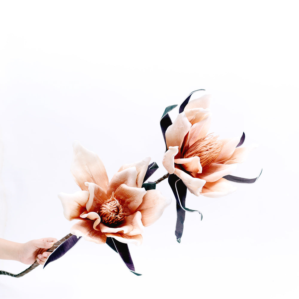 Water Lily Faux Stem - Sand