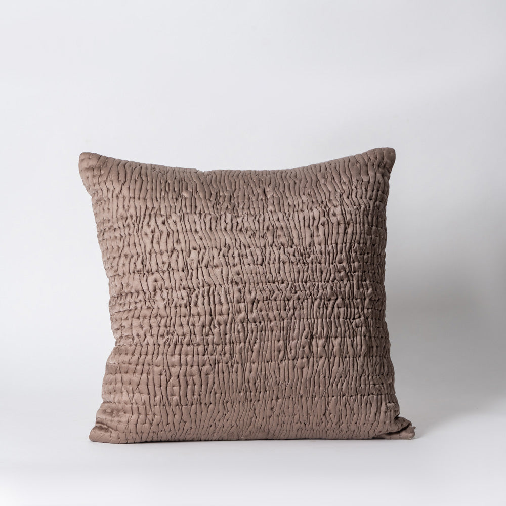 Wave Quilted Cushion Cover 45x45cm - Mocha