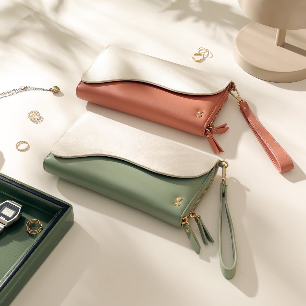 Wave Jewellery Roll - Green